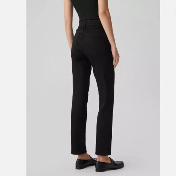 GAP 90's Mid Rise Classic Straight Black Wash Jeans Size 2/26 - RT $80 - #447128 - Picture 6 of 16